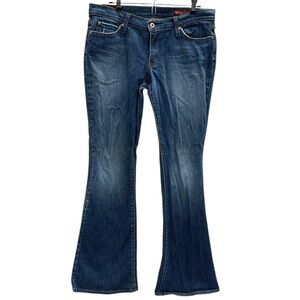 Blue 2 Vintage Made in California USA Flare Stretch Denim Blue Jeans Womens 31